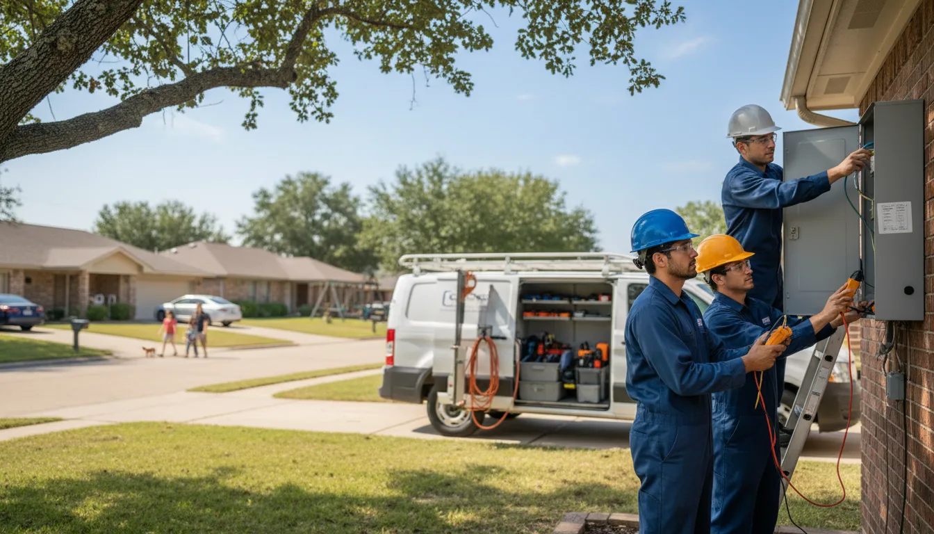 Certified electrician providing emergency electrical services in Mason, TX